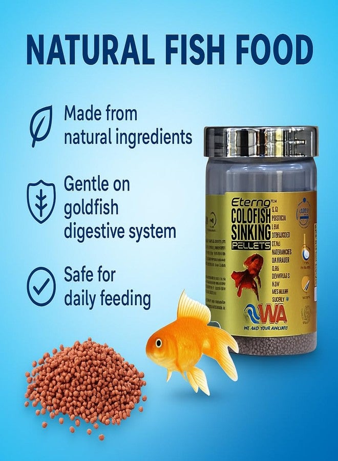 فاييناتو وا إيتيرنو، حبيبات غاطسة لتغذية الأسماك الذهبية، 220 غرام (500 مل) | علف غني بالبروتين بنسبة 45%، مدعم بالأحماض الأمينية والفيتامينات والمعادن، من إنتاج بيتزلايف وورلد، مخصص للأسماك الذهبية عالية الجودة - Image 3